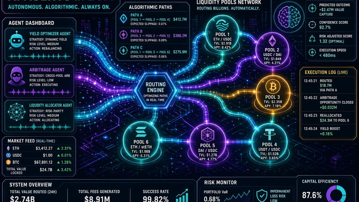 Когда агенты выходят в DeFi: $68,5 млрд и будущее трейдинга